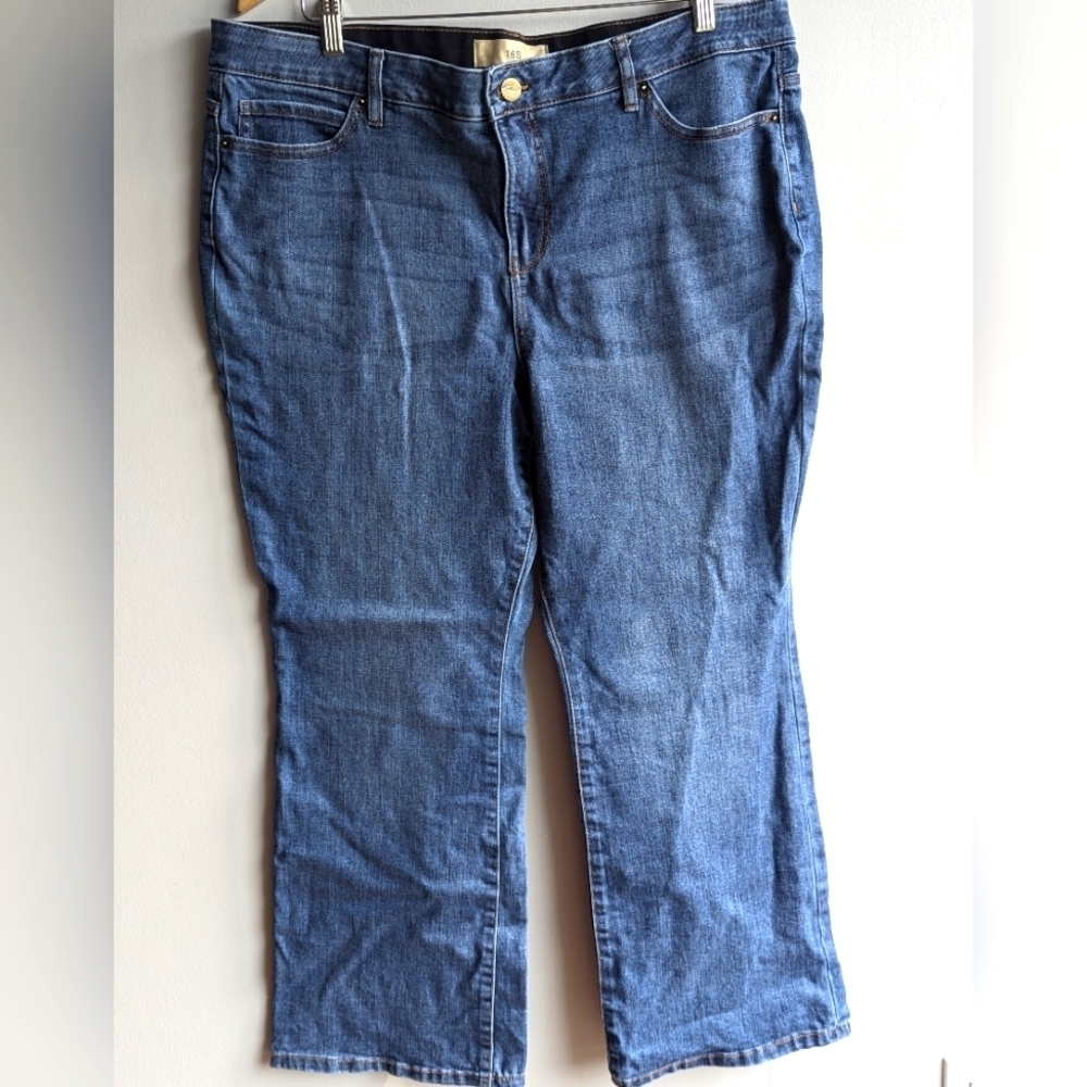 Ricki's 16s women's jeans blue short straight leg boots cut denim pants